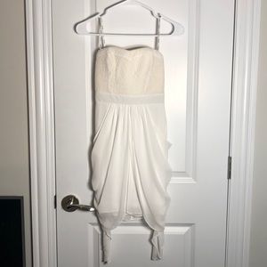 White lace flowy dress